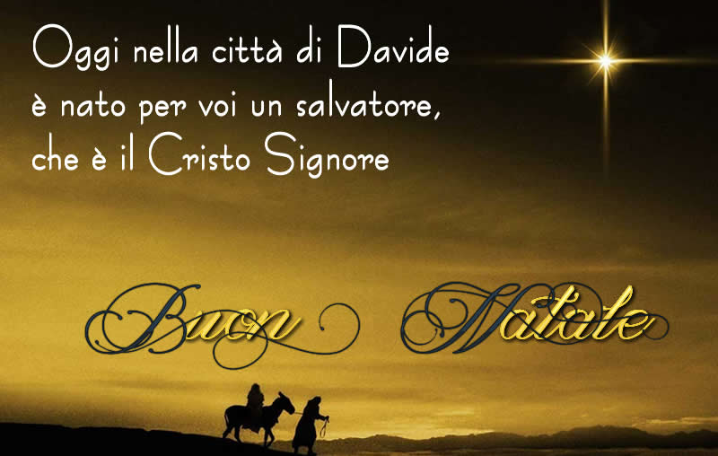 Ecco la buona notizia del Natale: Dio ci ama un punto che voleva essere in Gesù Cristo, nato nell'umanità e nella povertà, uno di noi, tra noi, uguale a noi, un uomo come noi: Oggi nella città di David è nato per te un Salvatore. È Cristo, il Signore. (Luca 2:11)