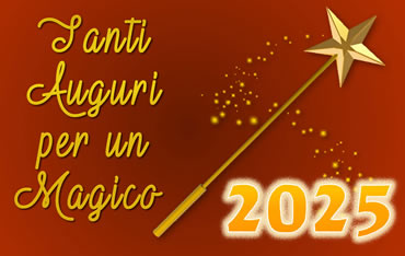Immagine con testo: Tanti Auguri per un Magico Anno Nuovo