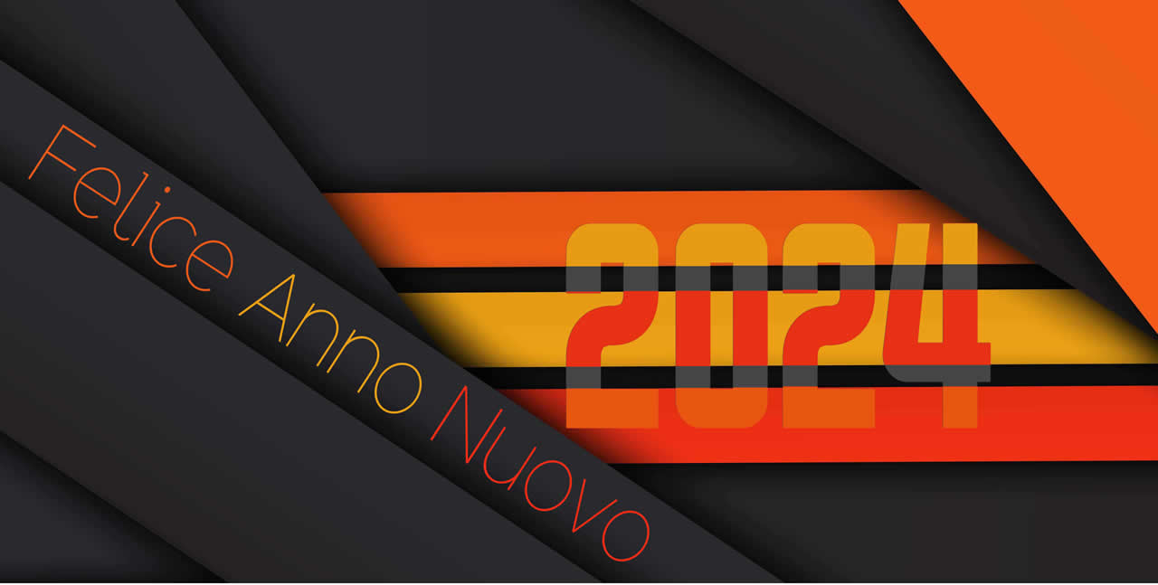 Cartolina auguri 2025 moderna ed elegante di Buon Anno Nuovo